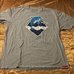 Pink Dolphin Gray Blue Short Sleeve Tee